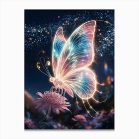 Butterfly In The Night Sky 2 Canvas Print