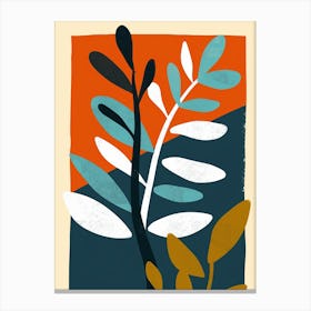 Abstract Leaf Print Canvas Print