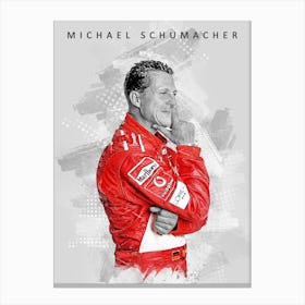 Michael Schumacher Drawing Street Art Canvas Print