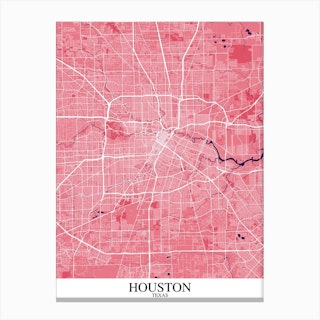 Houston Texas Pink Purple Canvas Print