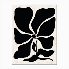 Black And White Flower Canvas Print