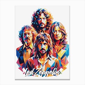 Led Zeppelin 08 Music Icon Style WPAP Pop Art Canvas Print