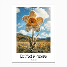 Knitted Flowers Daffodil  2 Canvas Print