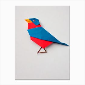 European 1 Robin Origami Bird Canvas Print
