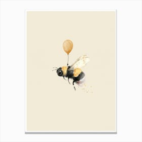 Watercolor Bumblebee Canvas Print