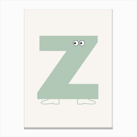 Alphabet Poster Z Canvas Print