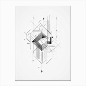 Geometric Abstract Painting Canvas Print