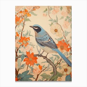 Eastern Bluebird 1 Detailed Bird Painting Canvas Print
