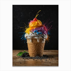 Rainbow Ice Cream 1 Canvas Print