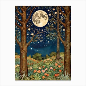 William Morris Moonlight In The Woods 63 Canvas Print