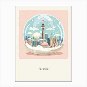 Toronto Canada Snowglobe Poster Canvas Print