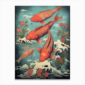 Fish Lanterns Japanese Kitsch 0 Canvas Print