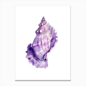 Purple Sea Shell Canvas Print