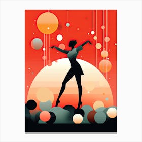 Elegant Disco Motion Canvas Print