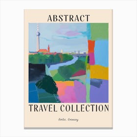 Abstract Travel Collection Poster Berlin Germany 1 Canvas Print