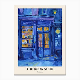 London Book Nook Bookshop 5 Poster Canvas Print