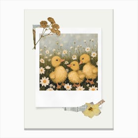 Scrapbook Ducklings Fairycore Painting 8 Canvas Print