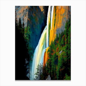 Horsetail Falls, United States Nat Viga Style Canvas Print