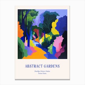 Colourful Gardens Brooklyn Botanic Garden Usa 1 Blue Poster Canvas Print