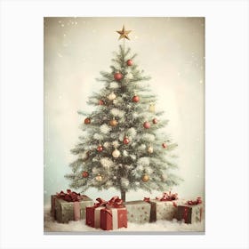 Christmas Tree With Presents Canvas Print