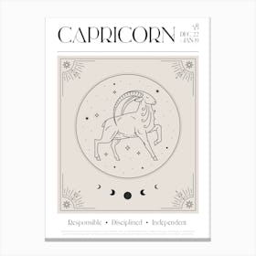 Capricorn Zodiac 1 Canvas Print