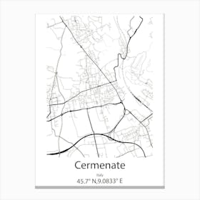 Cermenate,Italy Minimalist Map Toile