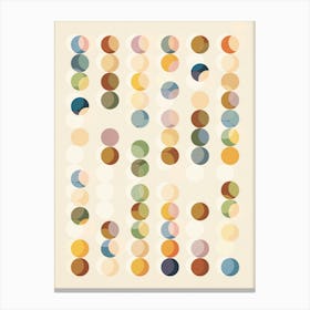 Abstract Bauhaus layered Dot Pattern cosy Autumn Canvas Print