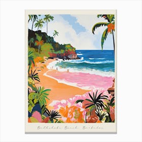 Poster Of Bathsheba Beach Barbados, Matisse And Rousseau Style 3 Canvas Print