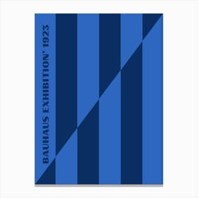 Bauhaus Blue Exhibition Canvas Print