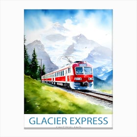 GlacierTravel Poster Canvas Print