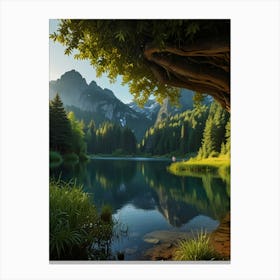 Lake In The Mountains 5 Canvas Print