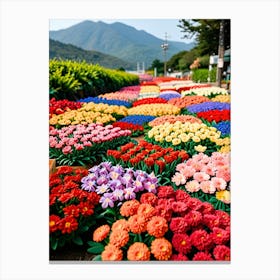 Chrysanthemum Garden Canvas Print