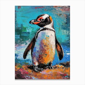 African Penguin King George Island Oil Painting 4 Canvas Print
