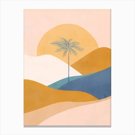 Palm Tree In The Desert Canvas Print