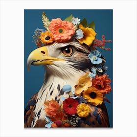Bird With A Flower Crown Falcon 1 Canvas Print