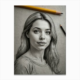 Portrait Of A Girl 12 Canvas Print