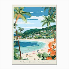 Poster Of Patong Beach, Phuket, Thailand, Matisse And Rousseau Style 4 Canvas Print