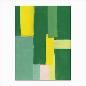 Green And Pink Squares Canvas Print