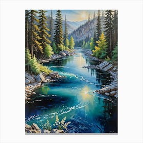 River In The Woods 4 Canvas Print