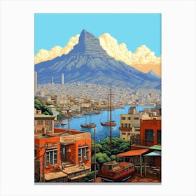 Cape Town Pixel Art 2 Canvas Print