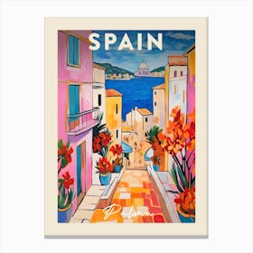 Palma De Mallorca 6 Fauvist Painting Travel Poster Canvas Print
