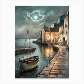 Night On The Water Canvas Print