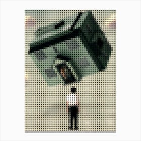 Vivarium In A Pixel Dots Art Style Canvas Print