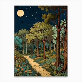 William Morris Night In The Woods 7 Canvas Print