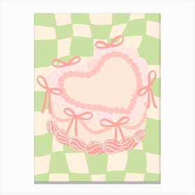 Coquette Heart Cake 1 Canvas Print