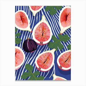 Figs Fruit Summer Illustration 3 Canvas Print