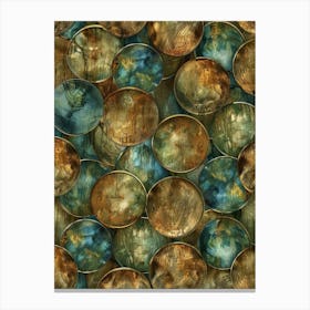 Gold And Blue 4 Canvas Print