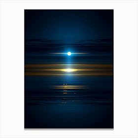 Moonlight Over Water 1 Canvas Print