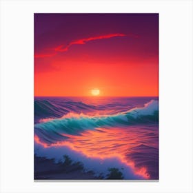 Sunset Over The Ocean 11 Canvas Print