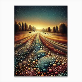 Bubbles In The Road Canvas Print